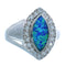 Southwest Geniune Sterling Silver Blue Opal Ring Size 5-3/4 RS51037